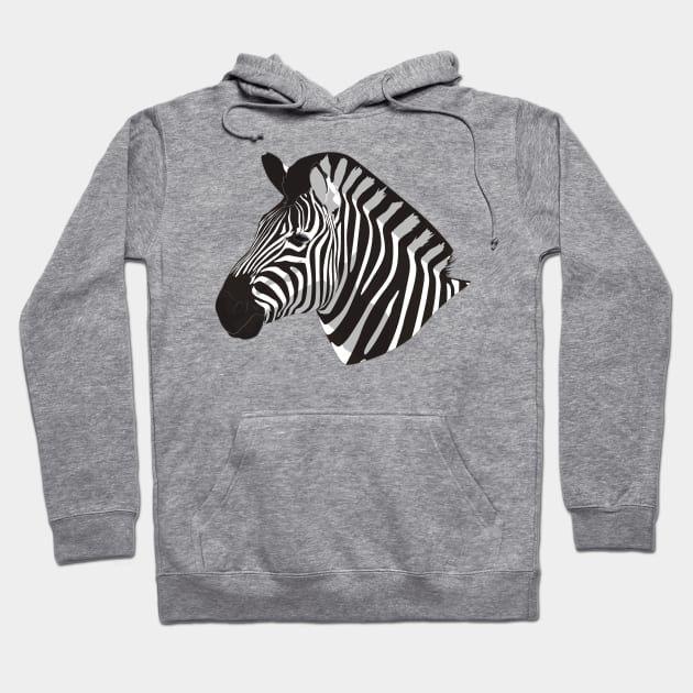 Zebra Hoodie by Sticker Steve